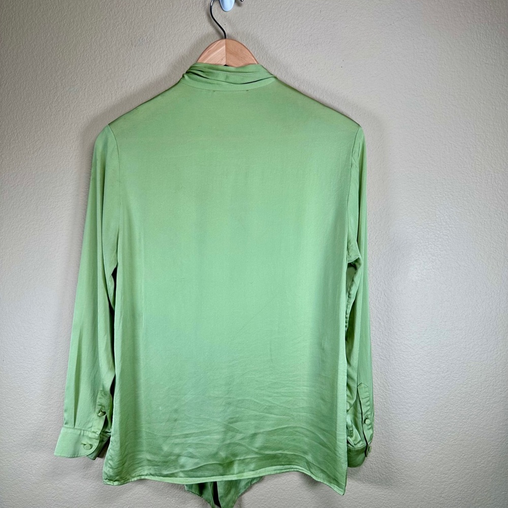 Gucci Silk Bow Blouse in Mint Green - Picture 5 of 11